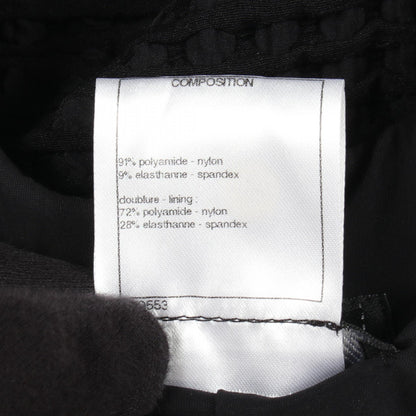 CHANEL Double-Zip Cami Nylon Dress Black Size 36