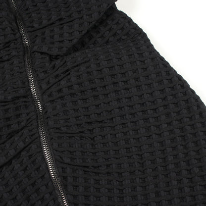 CHANEL Double-Zip Cami Nylon Dress Black Size 36