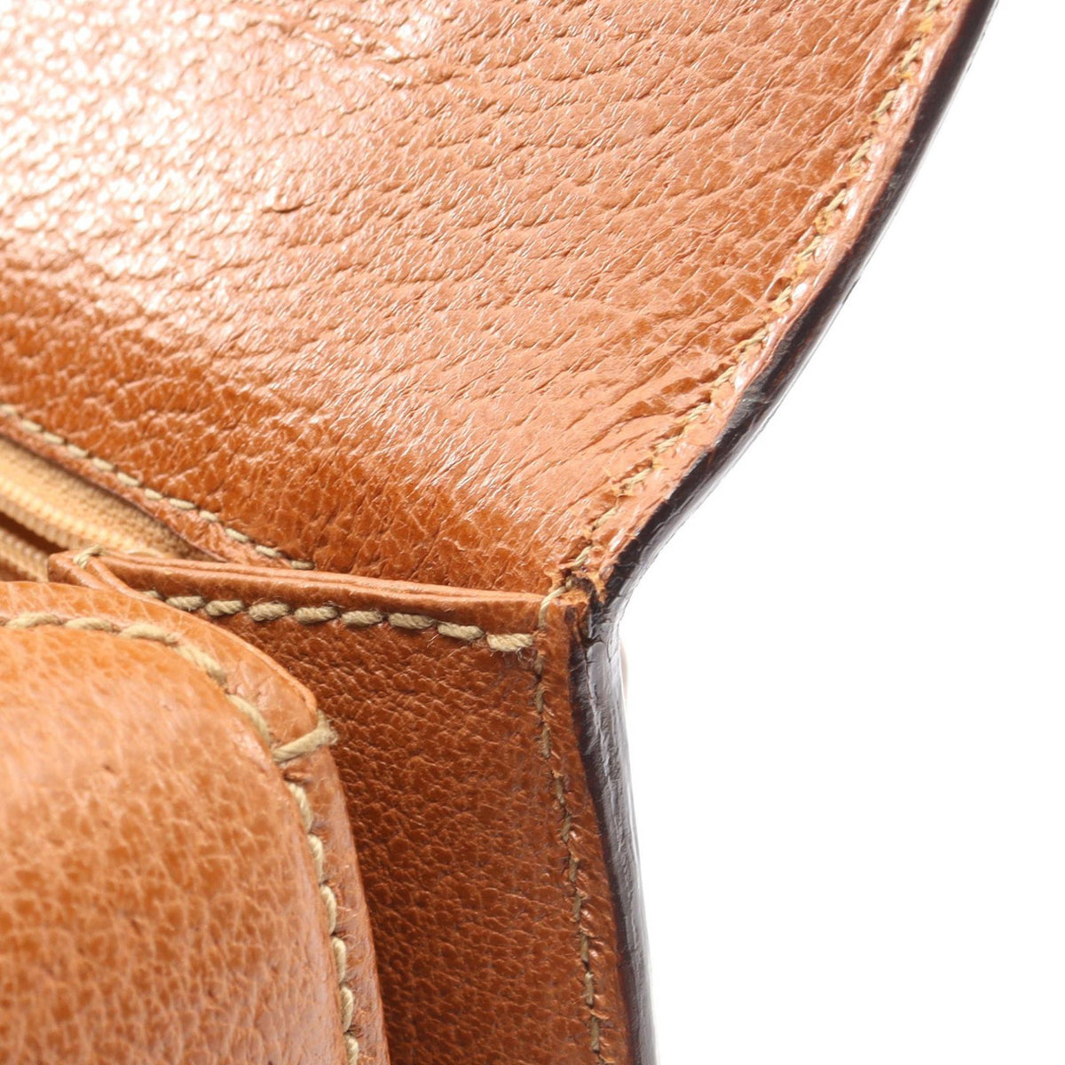 GUCCI Bamboo 2-Way Leather Bag Brown