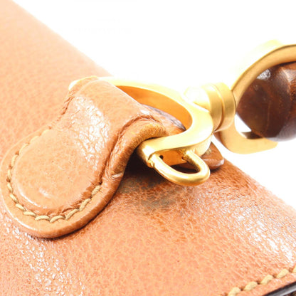GUCCI Bamboo 2-Way Leather Bag Brown