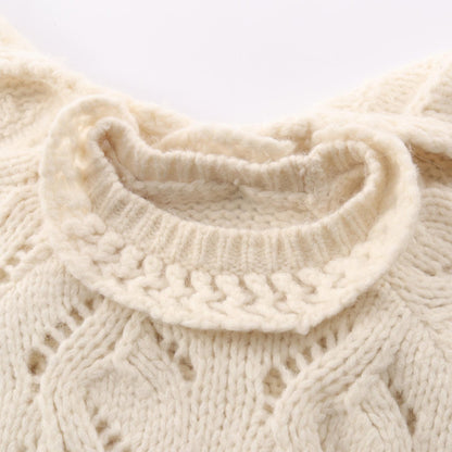 CHANEL Coco Mark Button Cable Knit Sweater White Size 34