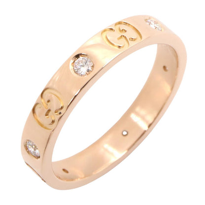 GUCCI Icon Amour 6PD K18 Pink Gold Ring Size JP 17