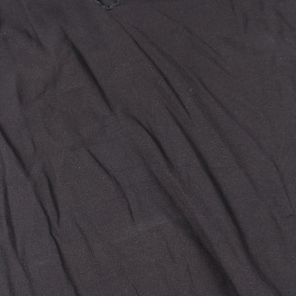 CHANEL Black Silk V-Neck Tank Top Size 42