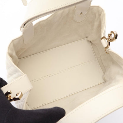 Dior Toujours White Small Leather Handbag