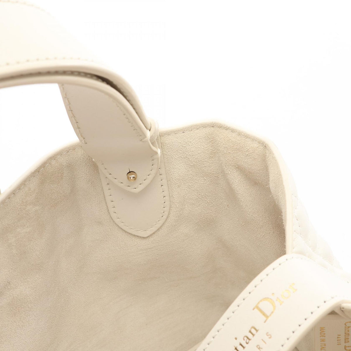 Dior Toujours White Small Leather Handbag