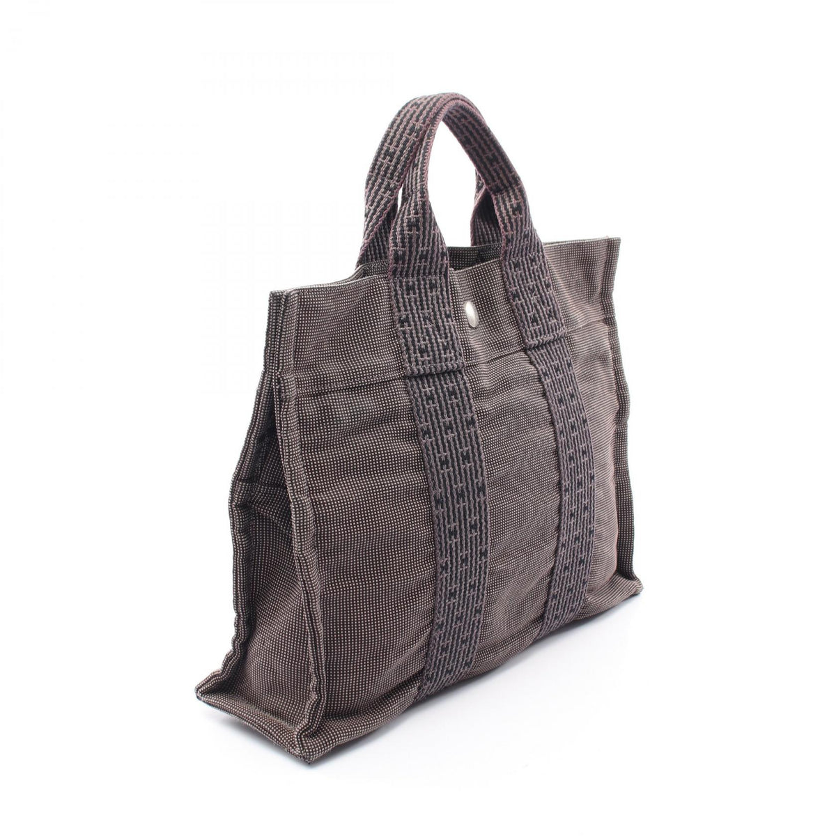 HERMES Gray Canvas Herline PM Tote Bag