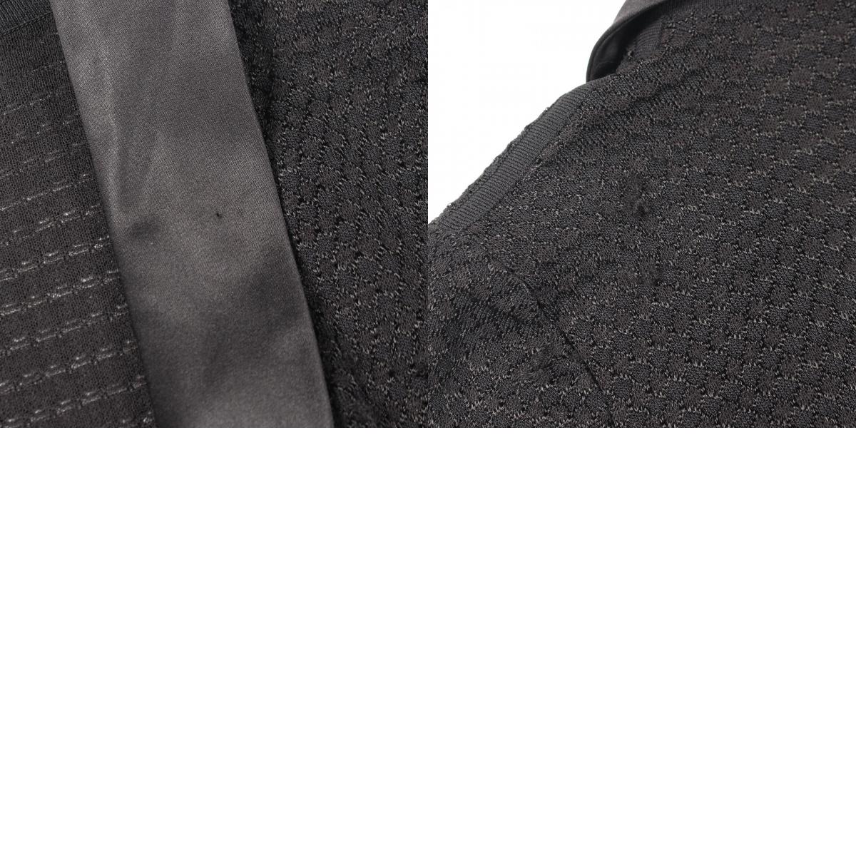 CHANEL Black Lace Rayon Cotton Cardigan Size 38