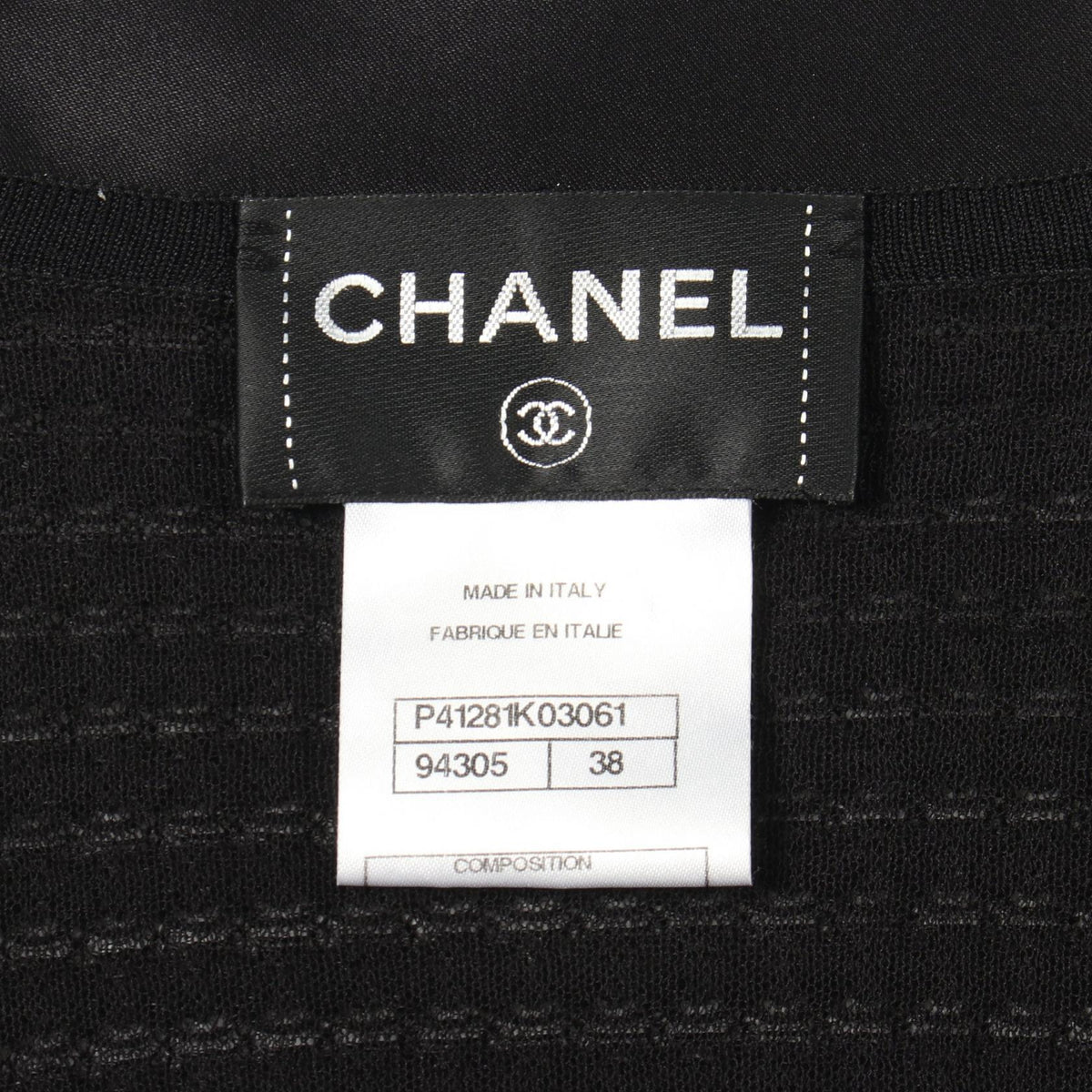 CHANEL Black Lace Rayon Cotton Cardigan Size 38