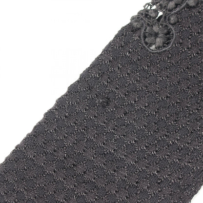 CHANEL Black Lace Rayon Cotton Cardigan Size 38