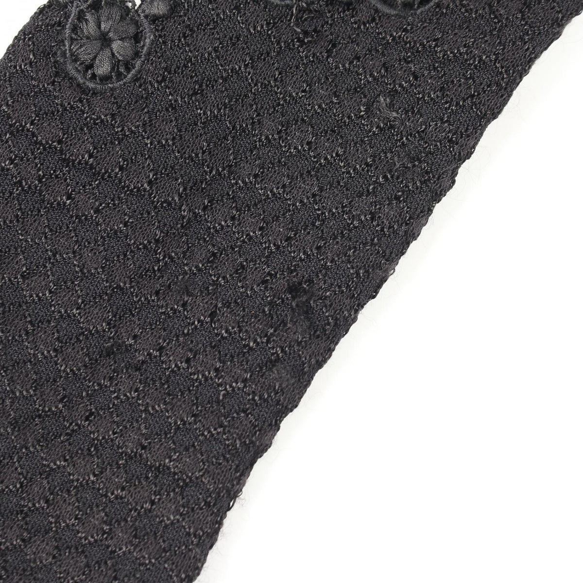 CHANEL Black Lace Rayon Cotton Cardigan Size 38