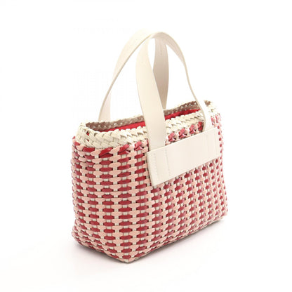 Miu Miu Intreccio 2-Way Leather Bag Red