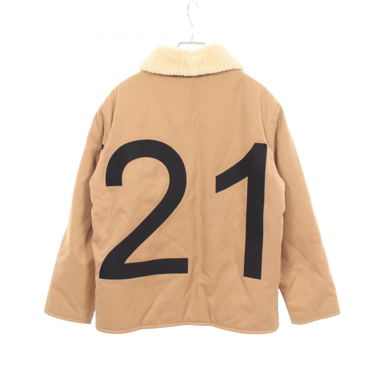 N 21 Faux Fur Cotton Polyester Jacket Brown Size 36