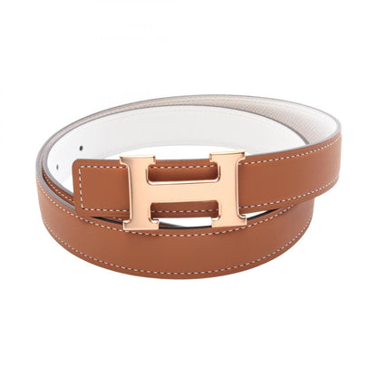 HERMES Constance H-Buckle Reversible Leather Belt Size 75