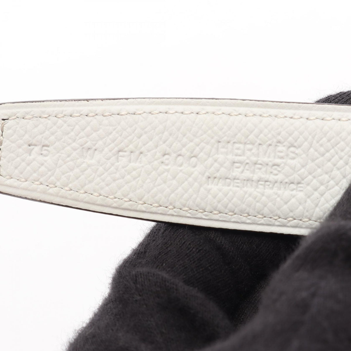 HERMES Constance H-Buckle Reversible Leather Belt Size 75