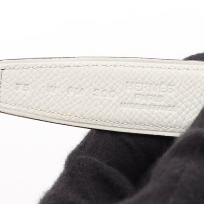 HERMES Constance H-Buckle Reversible Leather Belt Size 75