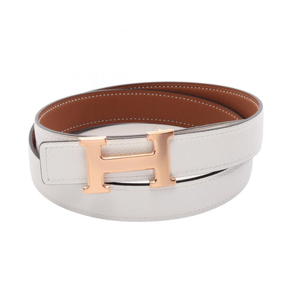 HERMES Constance H-Buckle Reversible Leather Belt Size 75