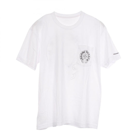 CHROME HEARTS Horseshoe Pocket Cotton T-Shirt White Size XL