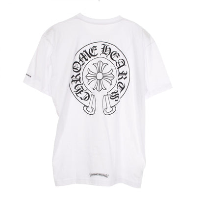 CHROME HEARTS Horseshoe Pocket Cotton T-Shirt White Size XL