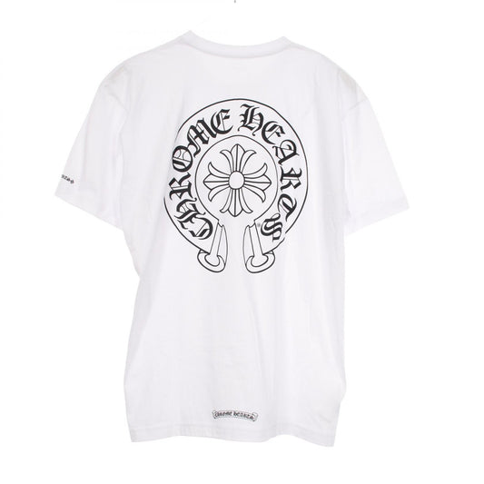 CHROME HEARTS Horseshoe Pocket Cotton T-Shirt White Size XL