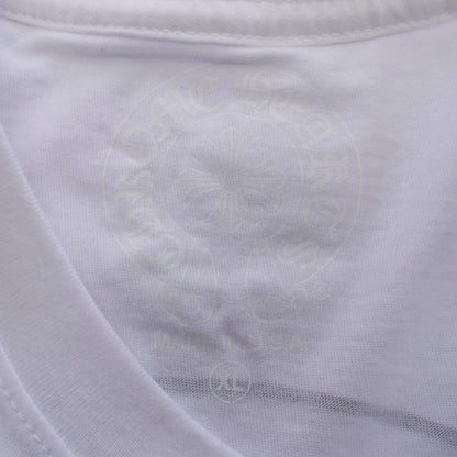 CHROME HEARTS Horseshoe Pocket Cotton T-Shirt White Size XL