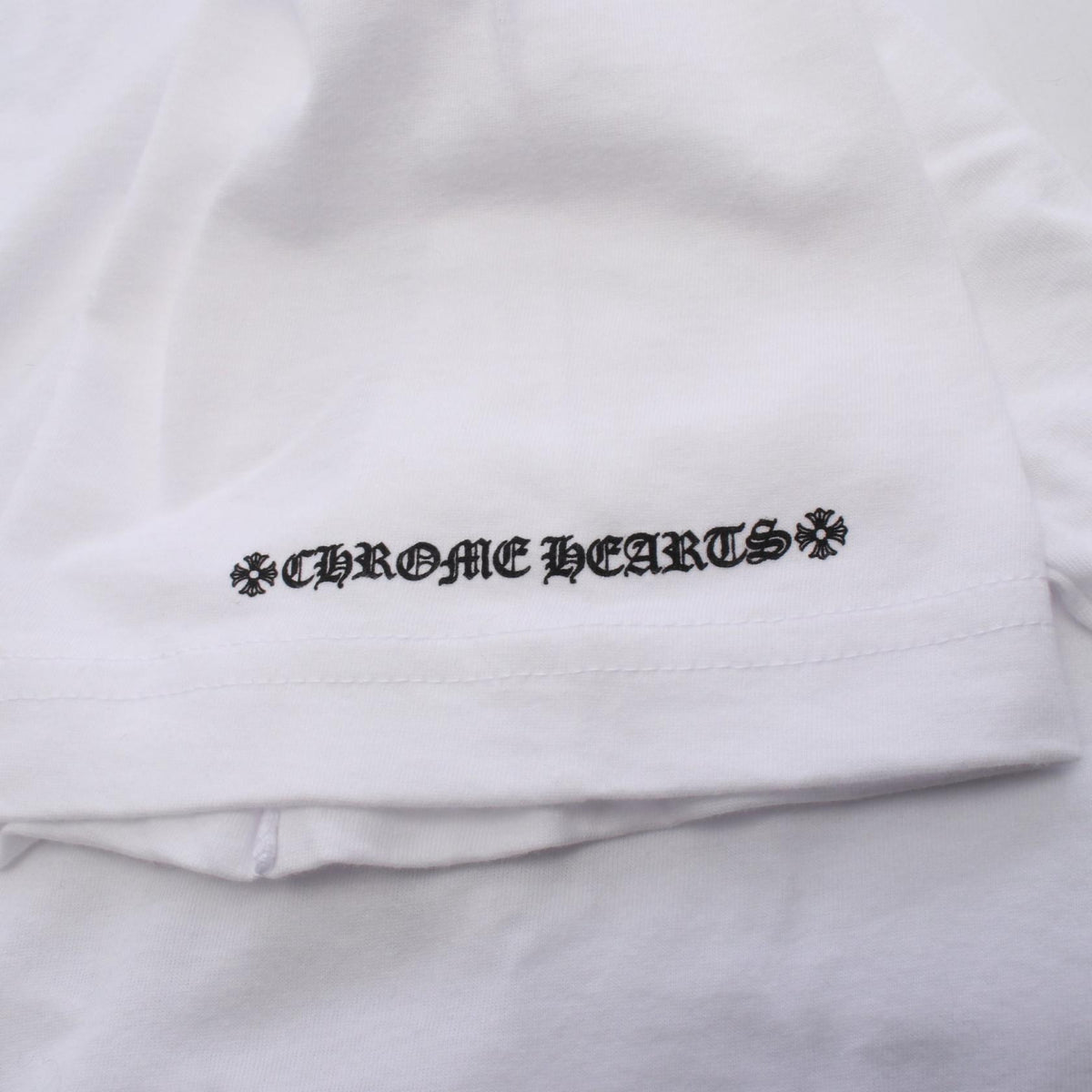 CHROME HEARTS Horseshoe Pocket Cotton T-Shirt White Size XL
