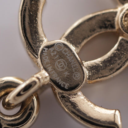 CHANEL CC Logo Perfume Plated Earrings
