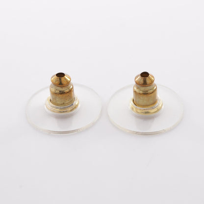 CHANEL CC Logo Perfume Plated Earrings