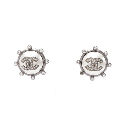 CHANEL A21A Coco Mark Rhinestone Earrings