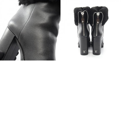 LOUIS VUITTON LV Beaubourg Shearling Boots Black Size 37