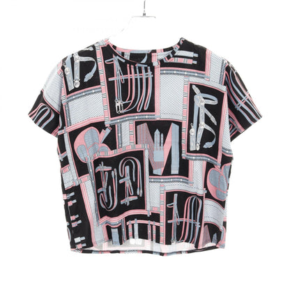 HERMES Lettres Equestres Cotton Top Black Size 38