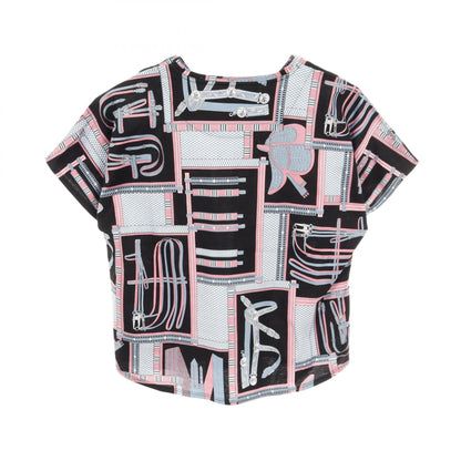 HERMES Lettres Equestres Cotton Top Black Size 38
