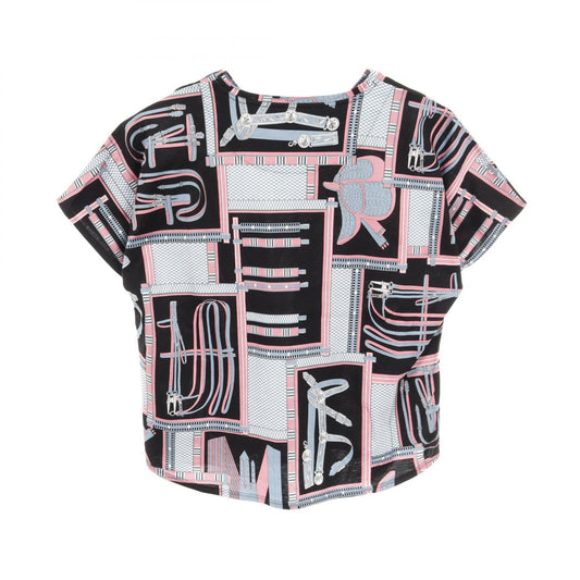 HERMES Lettres Equestres Cotton Top Black Size 38