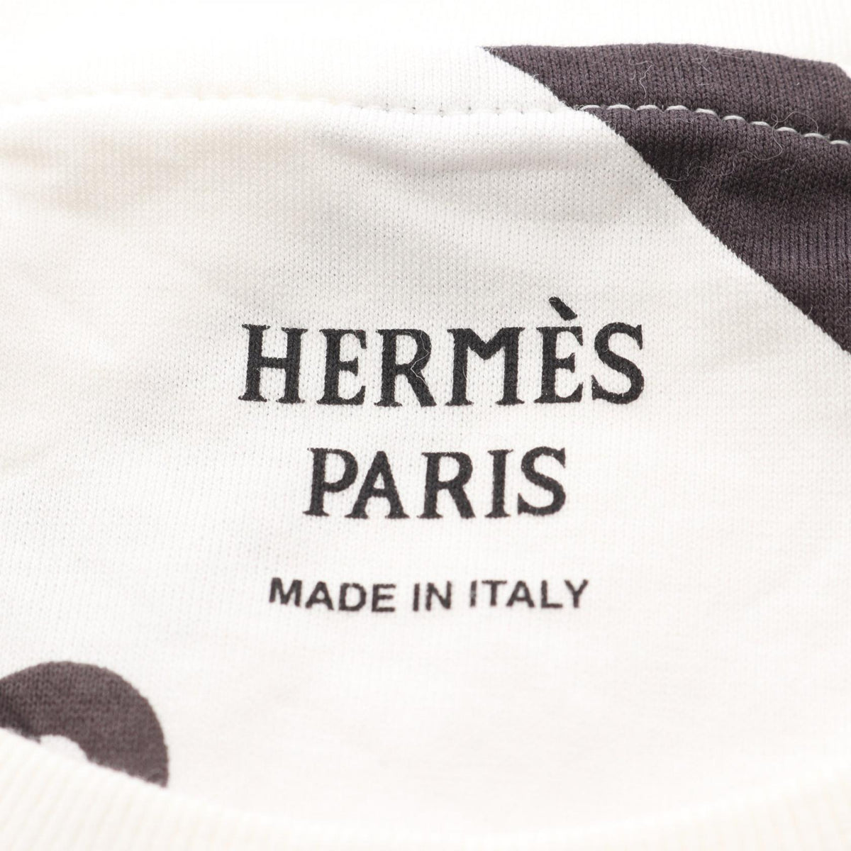 HERMES Coaching Remix Cotton T-Shirt White Size 38