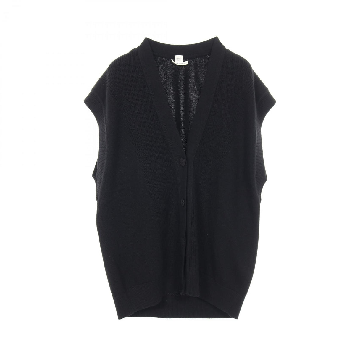 HERMES Sellier Button Cashmere Vest Size 34