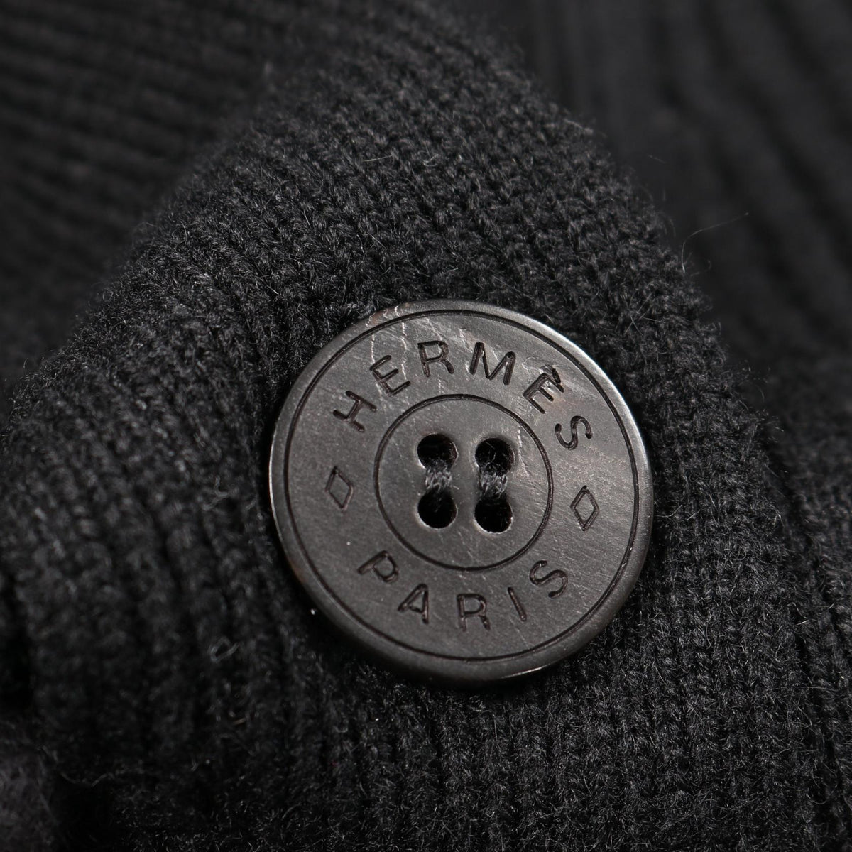 HERMES Sellier Button Cashmere Vest Size 34