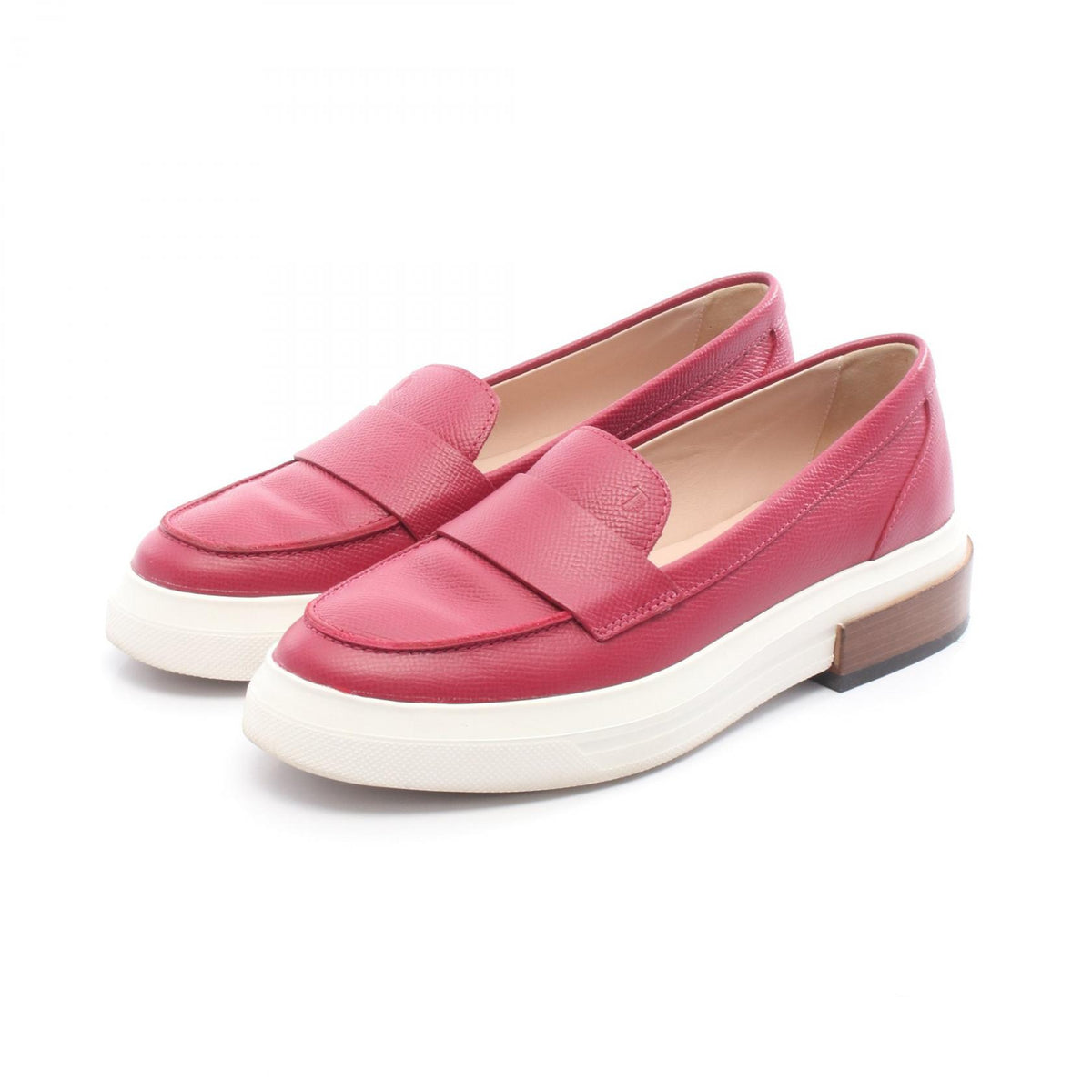TOD'S Pink Leather Loafers Size 37