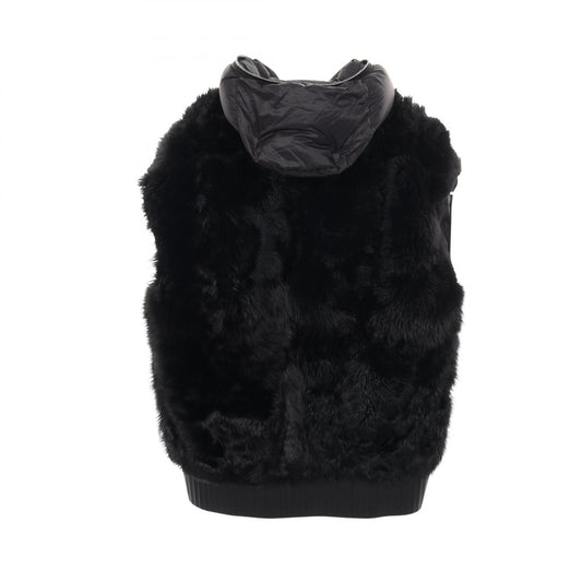 Rick Owens Reversible Hooded Down Vest Black Size IT46