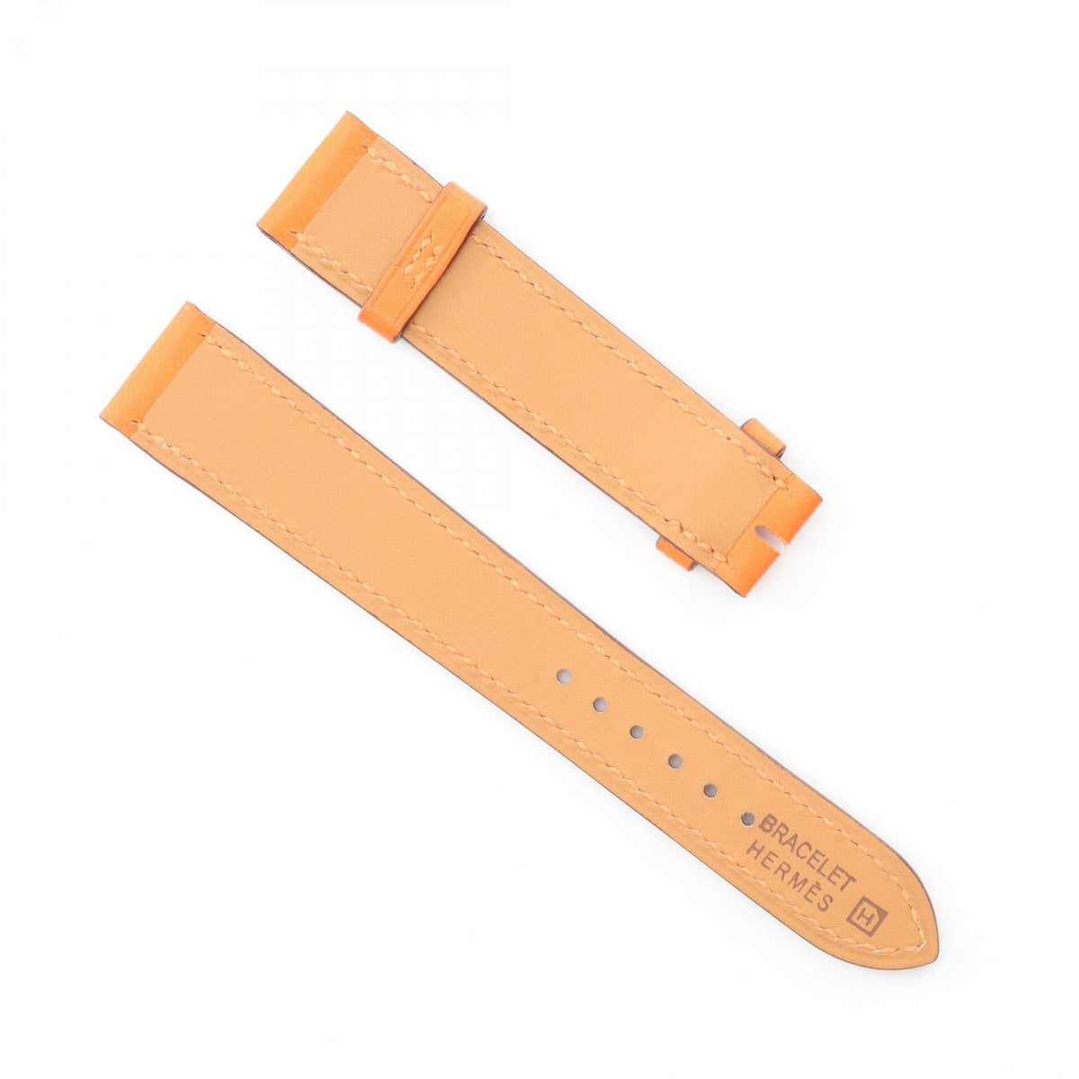 HERMES Orange Leather Belt