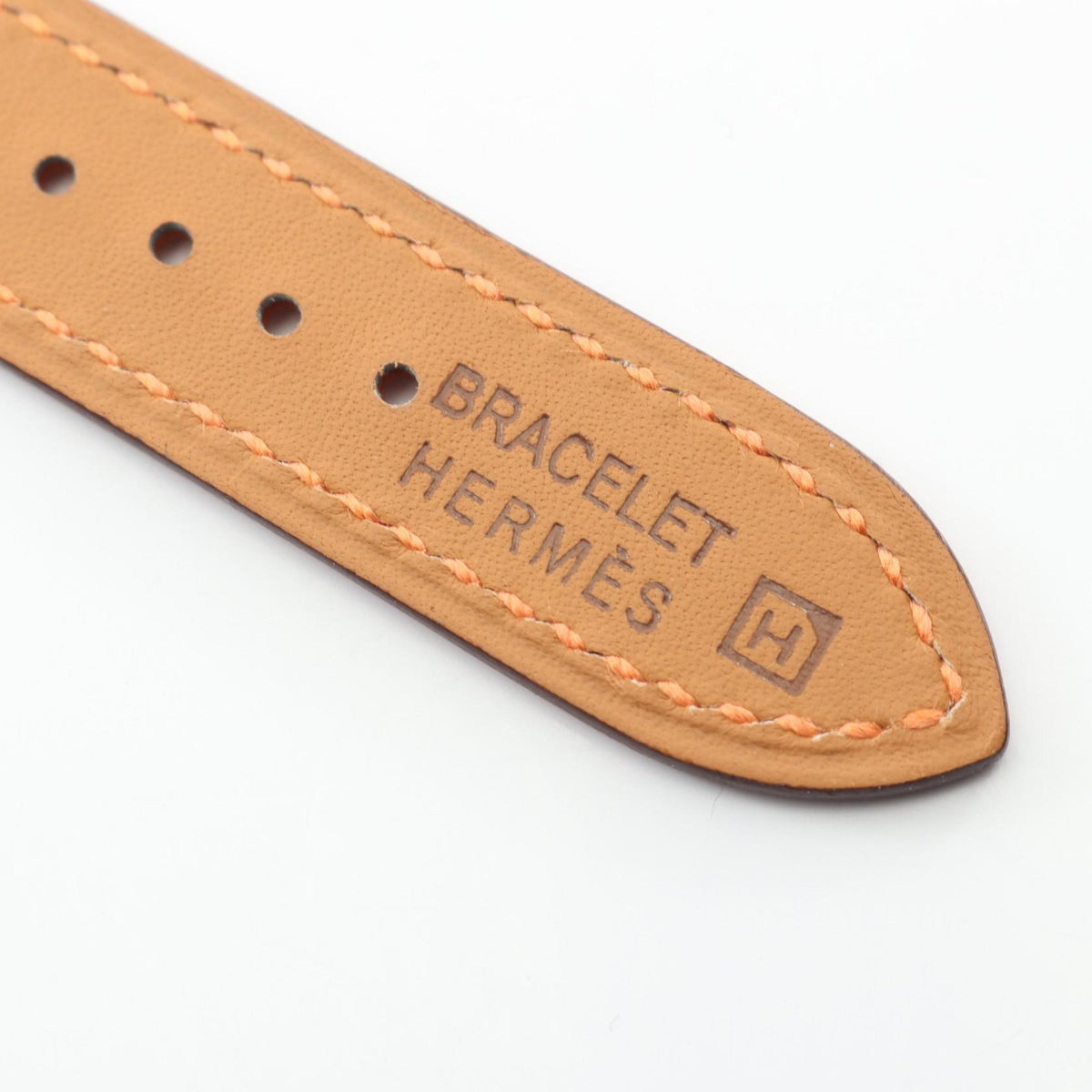 HERMES Orange Leather Belt