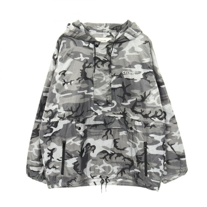 CELINE Nylon Mountain Parka Jacket Gray Size 50