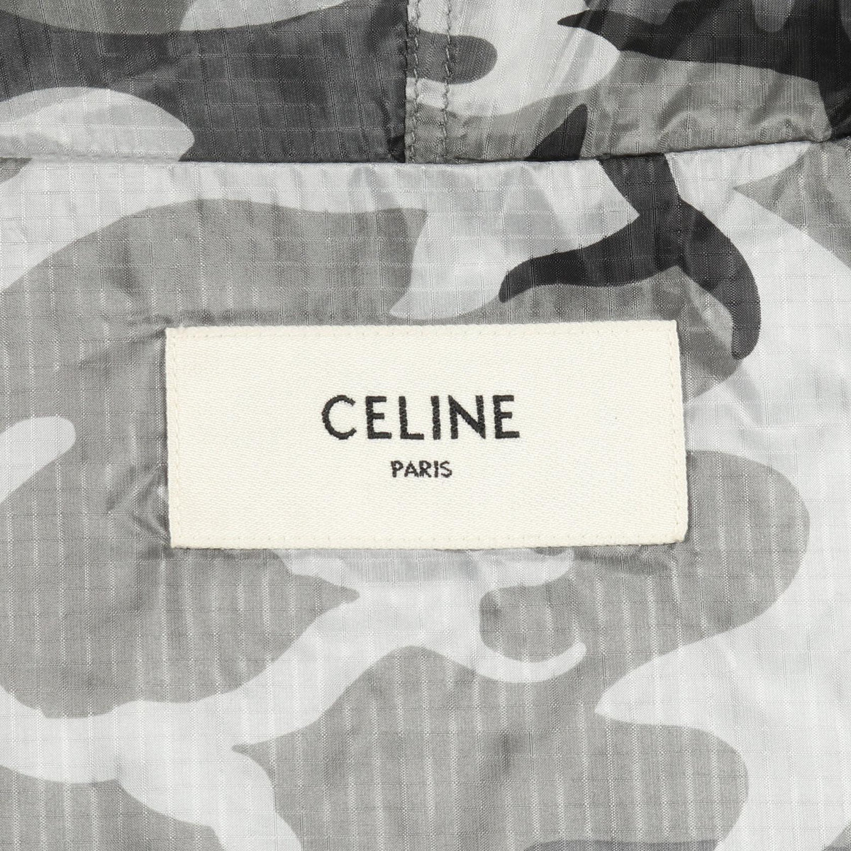 CELINE Nylon Mountain Parka Jacket Gray Size 50