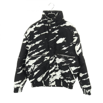 CELINE Nylon Tie-Dye Blouson Jacket Black/White Size 46
