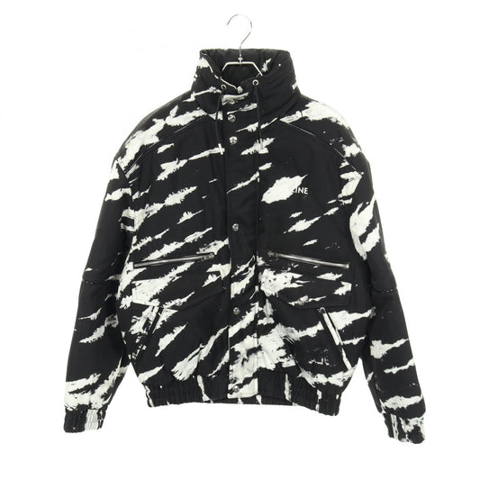 CELINE Nylon Tie-Dye Blouson Jacket Black/White Size 46