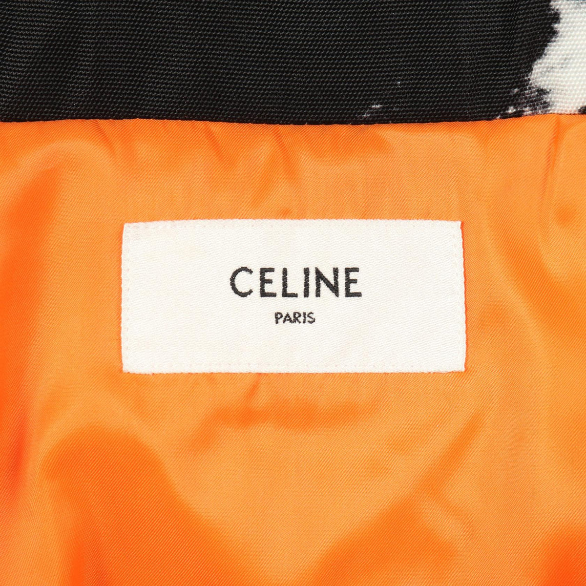 CELINE Nylon Tie-Dye Blouson Jacket Black/White Size 46