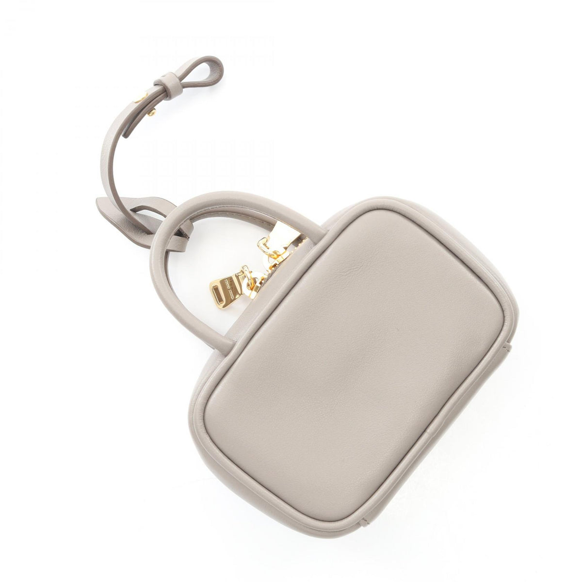 Miu Miu Micro Bag Leather Charm Gray
