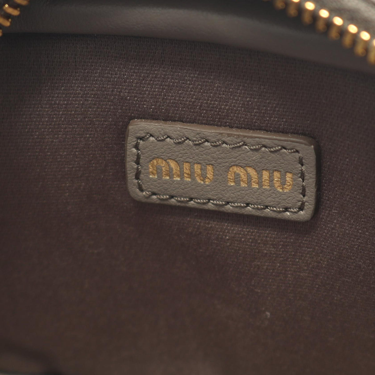 Miu Miu Micro Bag Leather Charm Gray