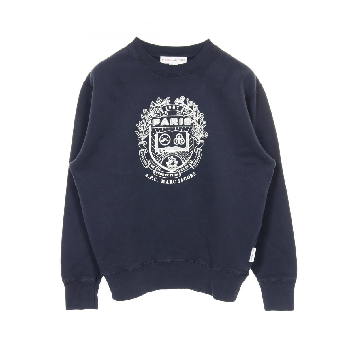 MARC JACOBS x A.P.C. The Mens Paris Crewneck Marc Sweatshirt Navy Size XS