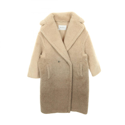 MAX MARA GATTO Teddy Bear Wool Alpaca Coat Beige Size S