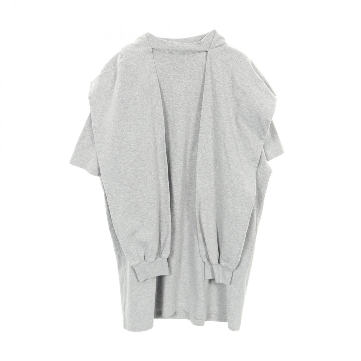 BALENCIAGA Incognito Hooded Layered T-Shirt Gray Size 1
