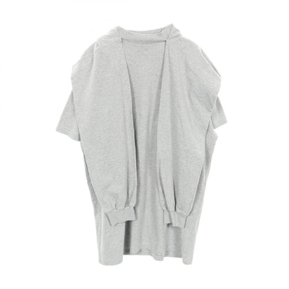 BALENCIAGA Incognito Hooded Layered T-Shirt Gray Size 1